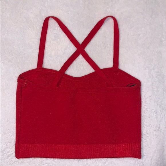 Apple Red forever 21 crop top - Picture 2 of 2